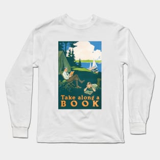 Take along a book (1910) camping poster by Magnus Norstad Long Sleeve T-Shirt